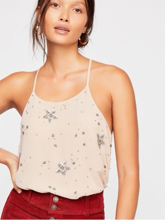 Free People Tops - NWT Free People Star Embellished Cami Size Small, $68 retail